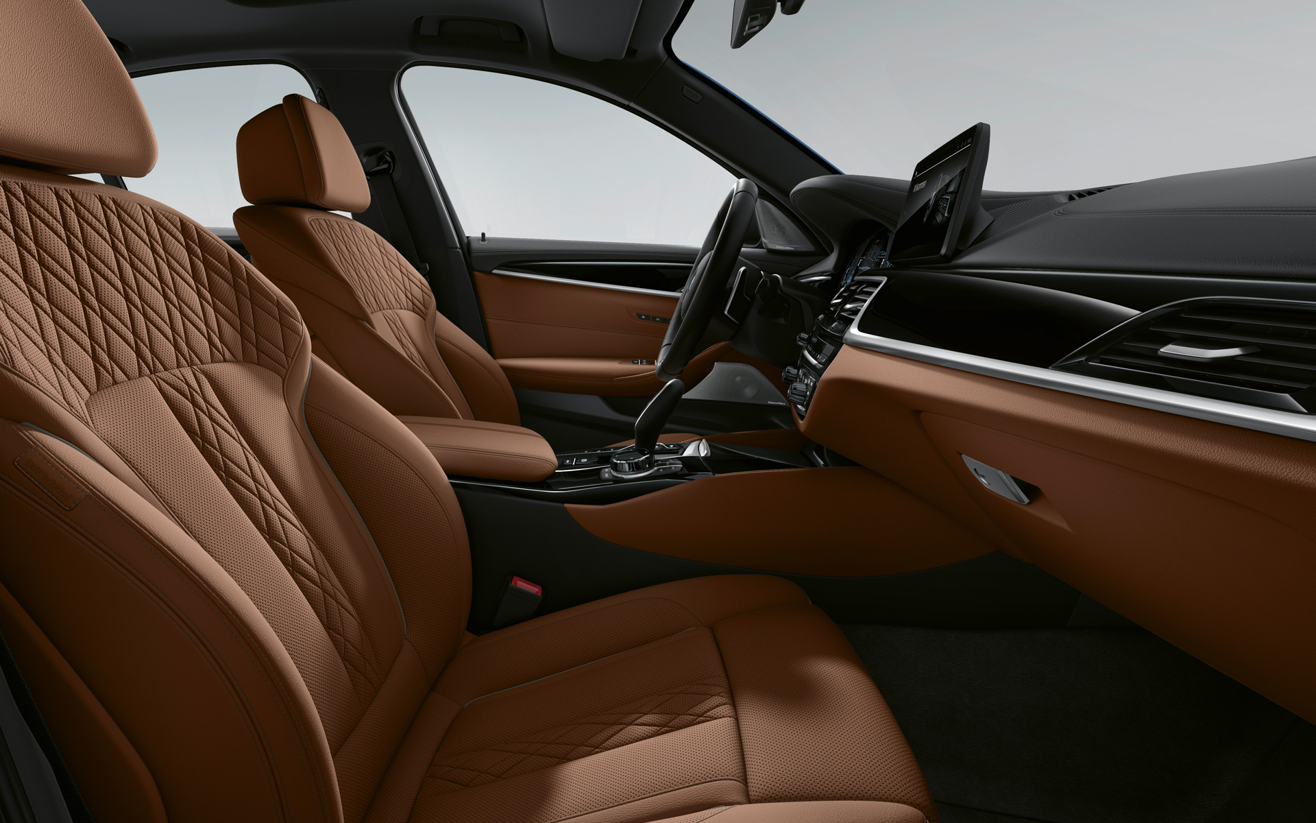 BMW 5 Series Sedan G30 Facelift 2020 interior in BMW Individual Full Merino leather – Tartufo